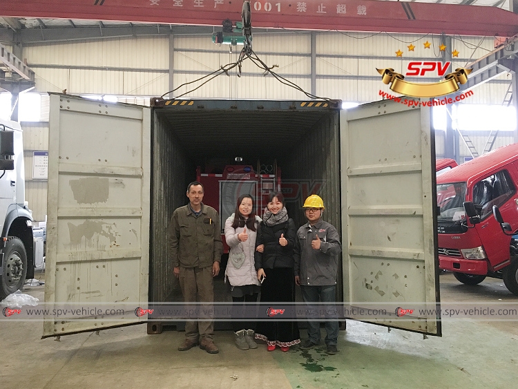 Fire Apparatus ISUZU - Loading into Container - 3 Fire Apparatus ISUZU - Loading into Container - 3
